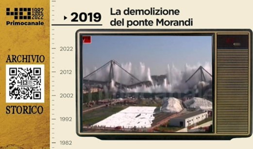 Dall'archivio storico di Primocanale, 2019: la demolizione dei resti di ponte Morandi